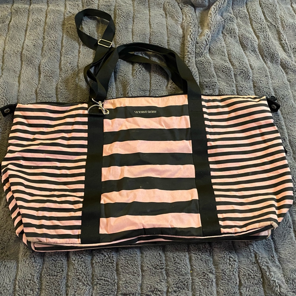 Victorias Secret pink & black Tote Bag